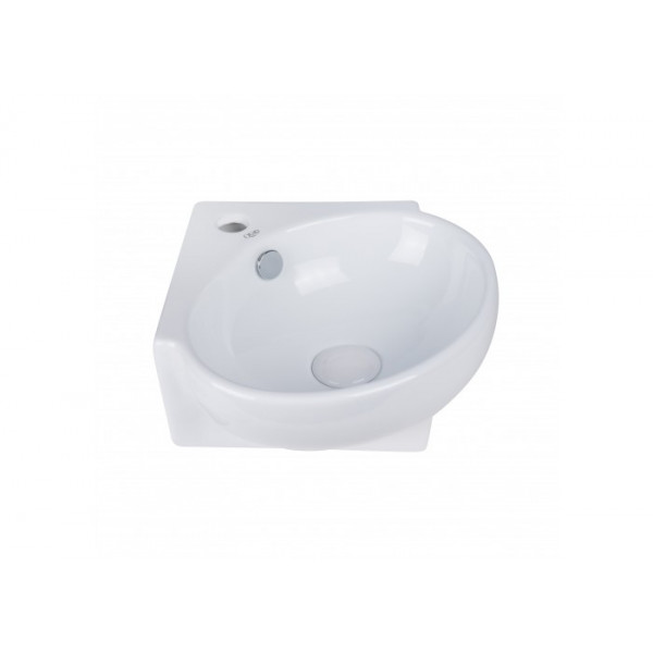 Раковина для ванної Qtap Leo 390x365x130 White з донним клапаном QT11115010W QT11115010W 37748