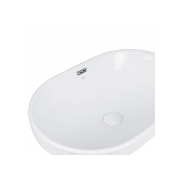 Раковина для ванної Qtap Leo 590x400x170 White з донним клапаном QT11114028W QT11114028W 37751
