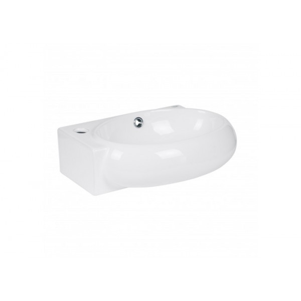 Раковина для ванної Qtap Leo 390x365x130 White з донним клапаном QT11115010W QT11115010W 37748