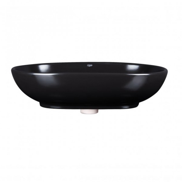 Раковина для ванної Qtap Leo 585х380х180 Matt black з донним клапаном QT1111A028MB QT1111A028MB 39811