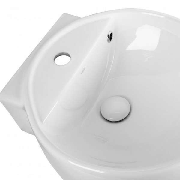 Раковина для ванної Qtap Swan 425х435х195 White з донним клапаном QT1611A005W QT1611A005W 39813