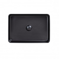 Раковина для ванної Qtap Tern 500х350х145 Matt black з донним клапаном QT1711A055MB QT1711A055MB 39817