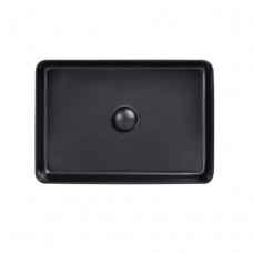 Раковина для ванної Qtap Tern 500х350х145 Matt black з донним клапаном QT1711A055MB QT1711A055MB 39817