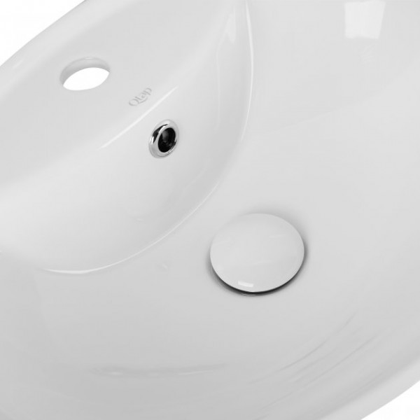 Раковина для ванної Qtap Stork 546х406х180 White з донним клапаном QT1511L737W QT1511L737W 39825