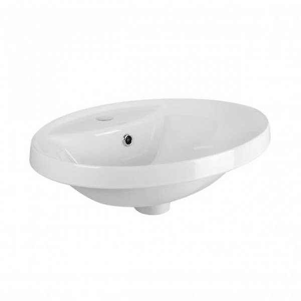 Раковина для ванної Qtap Stork 546х406х180 White з донним клапаном QT1511L737W QT1511L737W 39825