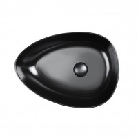 Раковина для ванної Qtap Leo 400x350x160 Matt black з донним клапаном QT1111A053MB QT1111A053MB 39834