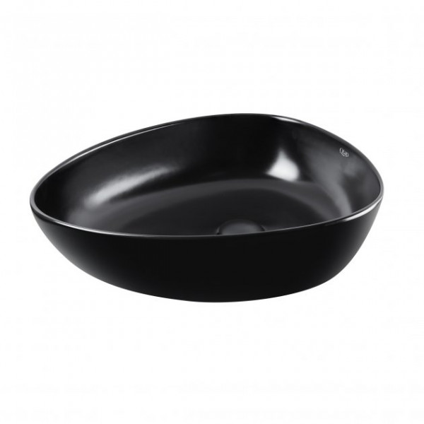 Раковина для ванної Qtap Leo 400x350x160 Matt black з донним клапаном QT1111A053MB QT1111A053MB 39834