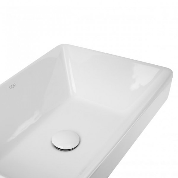 Раковина для ванної Qtap Crow 500x350x180 White з донним клапаном QT0511L582W QT0511L582W 39842