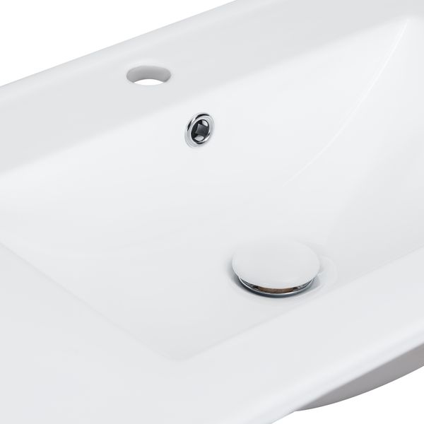Раковина для ванної Qtap Albatross New 910x470x180 White з донним клапаном QT0111750690W QT0111750690W 39891