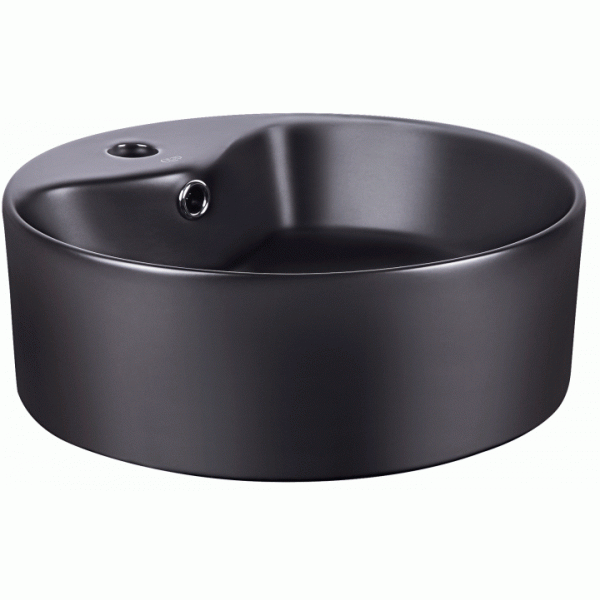 Раковина для ванної Qtap Scorpio 400x400x140 Matt black з донним клапаном QT14113018BMBMB QT14113018BMBMB 40135