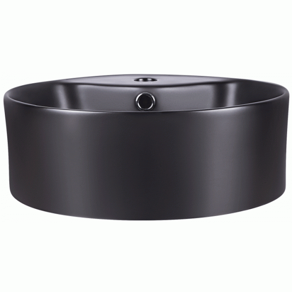 Раковина для ванної Qtap Scorpio 400x400x140 Matt black з донним клапаном QT14113018BMBMB QT14113018BMBMB 40135