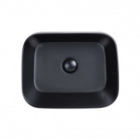 Раковина для ванної Qtap Scorpio 450х390х120 Matt black з донним клапаном QT14112242MBMB QT14112242MBMB 40138