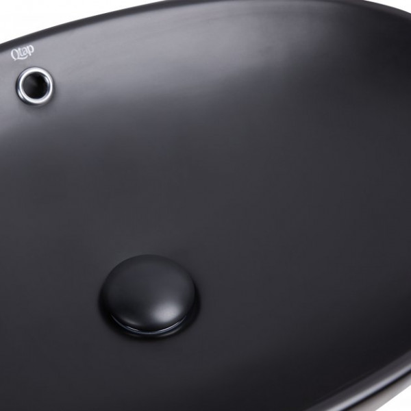 Раковина для ванної Qtap Dove 410х335х145 Matt black QT063078MBMB QT063078MBMB 40143
