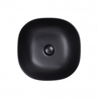 Раковина для ванної Qtap Kolibri 410x410x150 Matt black з донним клапаном QT10112144MBMB QT10112144MBMB 40152