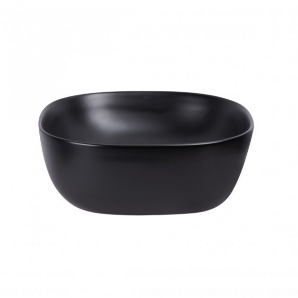 Раковина для ванної Qtap Kolibri 410x410x150 Matt black з донним клапаном QT10112144MBMB QT10112144MBMB 40152