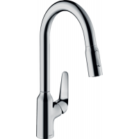 Змішувач Hansgrohe M42-H220 для кухні з 2Jet висувним виливом Sbox Chrome (71820000)