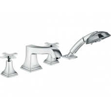 Змішувач Hansgrohe Metropol Classic на край ванни на 4 відчинки, ручки Cross, Chrome (31449000)