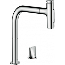 Змішувач Hansgrohe Metris Select 200 кухонний 2Jet на 2 прорізи Sbox (73818000)