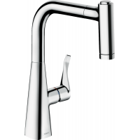 Змішувач Hansgrohe Metris Select 220 кухонний з витяжним душем (14834000)