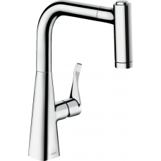 Змішувач Hansgrohe Metris Select 220 кухонний з витяжним душем (14834000)