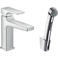 Змішувач Hansgrohe Metropol 100 для умивальника з гігієнічної лійкою (32522000)