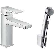 Змішувач Hansgrohe Metropol 100 для умивальника з гігієнічної лійкою (32522000)