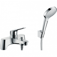 Змішувач Hansgrohe Novus для ванни 2 отвори + комплект душової лійки Croma Select (71044000)
