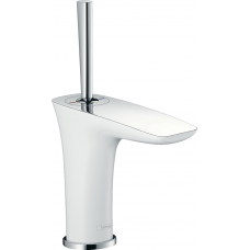 Змішувач Hansgrohe PuraVida 100 мм для умивальника хромований-білий (15075400)