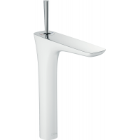 Смеситель Hansgrohe PuraVida 240 мм для умывальника хромированный/белый (15072400)