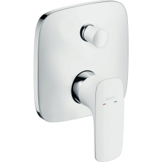 Змішувач Hansgrohe PuraVida для ванни хромований білий (15445400)