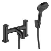Змішувач Hansgrohe Vernis Blend для ванни на 2 відчинки з душовим комплектом, Matt Black (71461670)