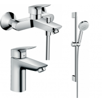 Набір змішувачів Hansgrohe Eco для ванни Logis 100 (71104+7140+26651400)