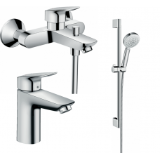 Набір змішувачів Hansgrohe Eco для ванни Logis 100 (71104+7140+26651400)