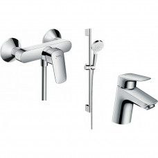 Набір змішувачів Hansgrohe EcoSmart для ванни Logis 70 (71078+7140+26534400)