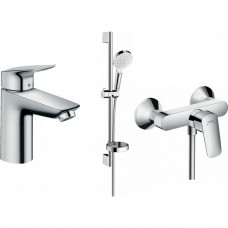 Набір змішувачів Hansgrohe EcoSmart для душу Logis 100 (71104+7160+26553400)