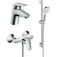 Набір змішувачів Hansgrohe EcoSmart для душу Logis 70 (710780+7160+26534400)