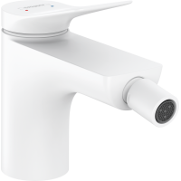 Змішувач Hansgrohe Talis E для біде Matt White із зливним гарнітуром (71720700)