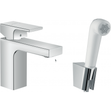 Змішувач Hansgrohe Vernis Shape 100 для умивальника з гігієнічної лійкою Chrome (71216000)