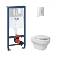 Інсталяція Azzurra Charme CHA100B1SOSK з сидінням Azzurra Charme CHA1800F + інсталяція Grohe Rapid SL 38721001