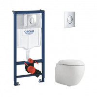 Інсталяція Azzurra Clas+ CLP100B1SOSK з сидінням Azzurra Clas+ CLA1800F + інсталяція Grohe Rapid SL 38721001