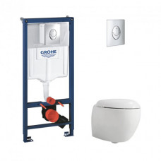 Інсталяція Azzurra Clas+ CLP100B1SOSK з сидінням Azzurra Clas+ CLA1800F + інсталяція Grohe Rapid SL 38721001