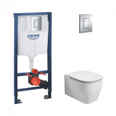 Інсталяція Azzurra Glaze GLZ100B1SOSK з сидінням Azzurra Glaze GLZ1800F + інсталяція Grohe Rapid SL 38772001