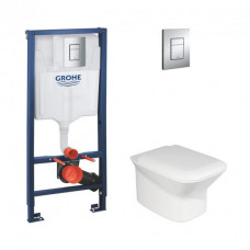 Інсталяція Azzurra Prua PRU100B1SOSK з сидінням Azzurra Prua PRU1800F + інсталяція Grohe Rapid SL 38772001