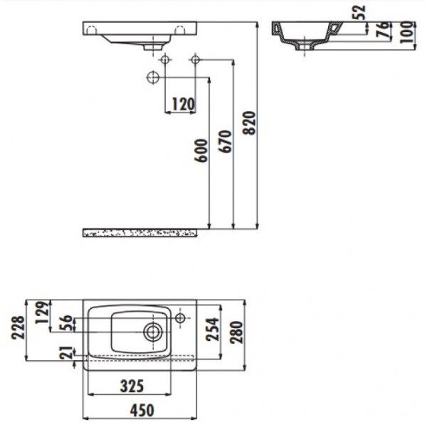 Раковина для ванної Creavit MY045-00CB00E-0000