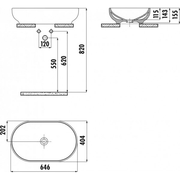 Раковина для ванної Creavit MN165-00CB00E-0000