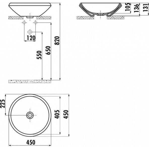 Раковина для ванної Creavit MN045-00CB00E-0000
