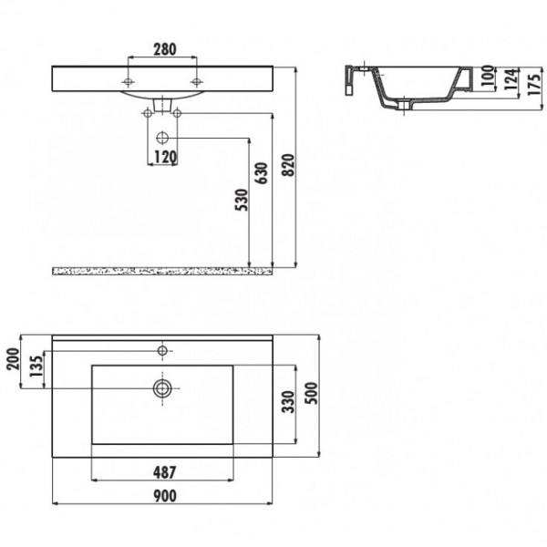 Раковина для ванної Creavit NT090-00CB00E-0000