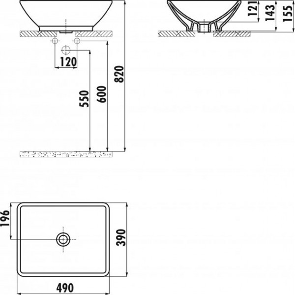 Раковина для ванної Creavit TP140-00SI00E-0000