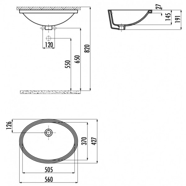 Раковина для ванної Creavit TP216-00CB00E-0000