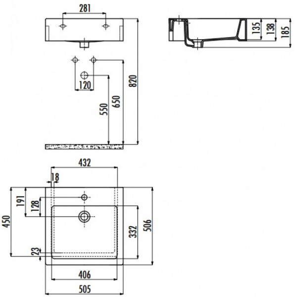 Раковина для ванної Creavit TP205-00CB00E-0000